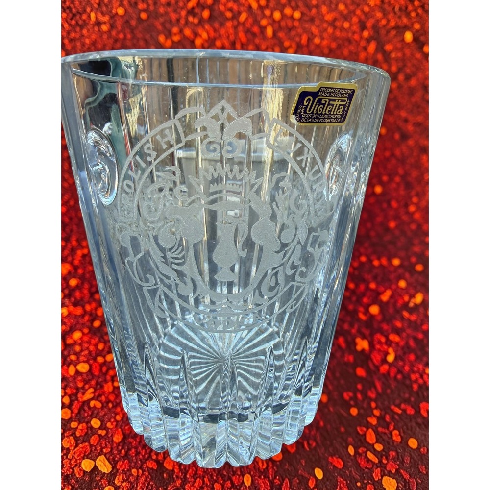 Violetta Polish‎ Luxury Vodka 24% Lead Crystal Ice Buckets Set of 2 Made/Poland